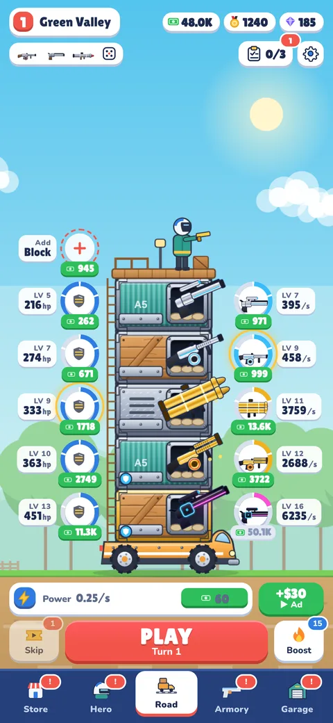 Rolling Siege screenshot: Build your battle truck